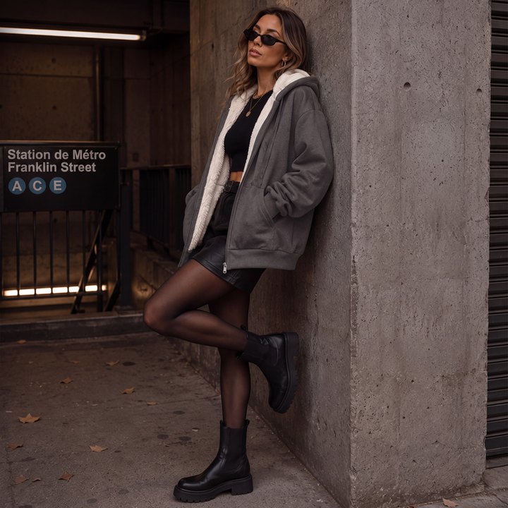 Mireva – Veste à capuche en mélange de fibres