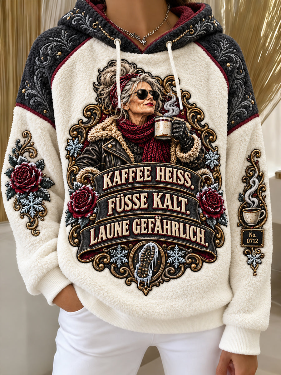 Calira – Sweat à capuche en flanelle imprimée