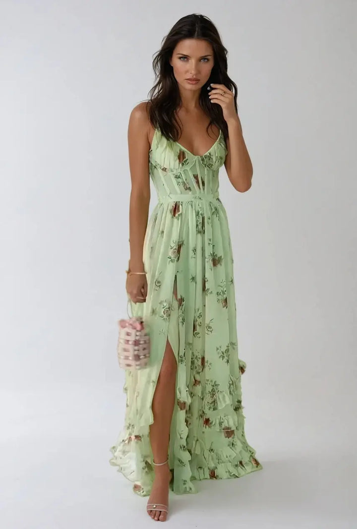 Avenya – Robe tissée à fente haute